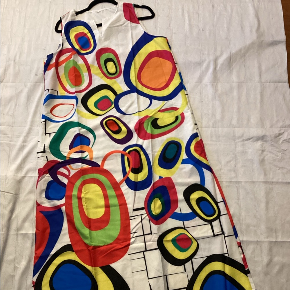 Maxi Casual Sleeveless Boho Sundress (Size=Large)